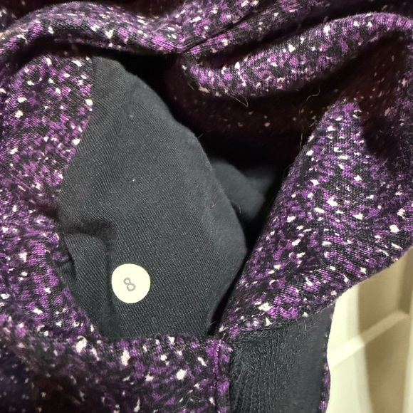 Lululemon Space Dye Purple Speckled Hoodie Scuba jacket size small 8 EUC - Picture 5 of 7